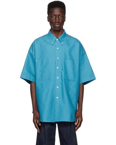 WOOYOUNGMI Embroide Shirt - Blue