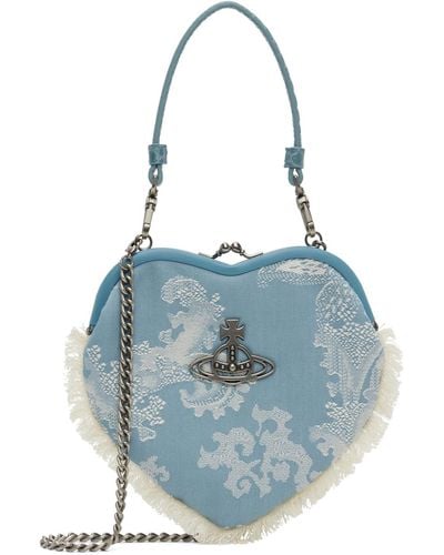 Vivienne Westwood Belle Heart Frame Top Handle Bag - Blue