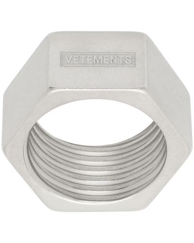 Vetements Thick Nut Ring - Metallic