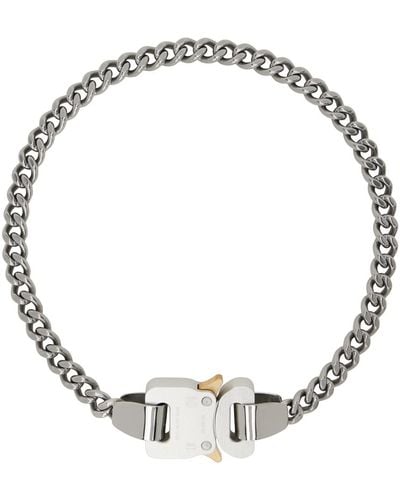 1017 ALYX 9SM Silver Metal Buckle Necklace - Metallic