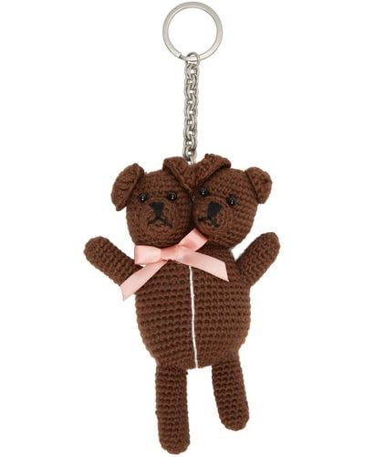 Marc Jacobs Brown Heaven By Vest Teddy Keychain - Multicolor