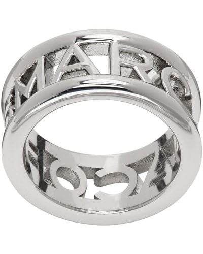 Marc Jacobs Silver 'the Monogram' Ring - Metallic