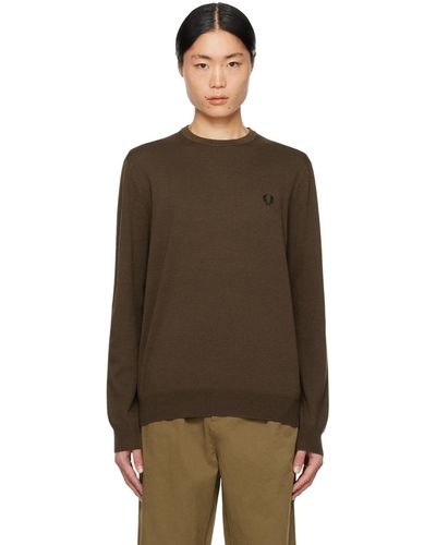 Fred Perry Brown Classic Sweater