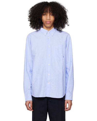 Norse Projects Blue Algot Shirt - White