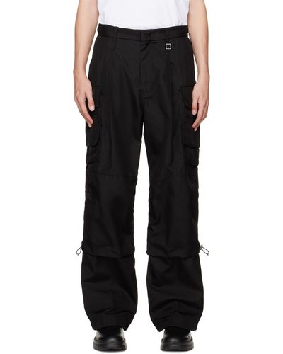 WOOYOUNGMI Black Hardware Cargo Trousers
