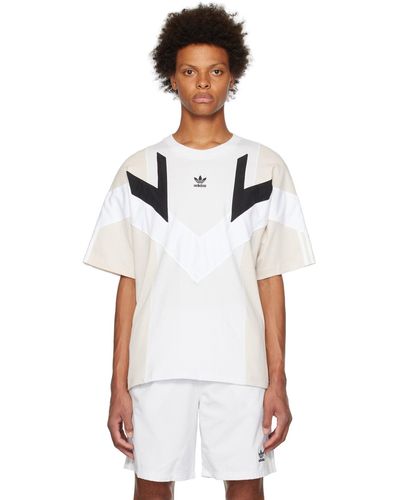 adidas Originals T-shirt rekive blanc cassé et - Multicolore