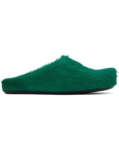 Marni Fussbett Sabot Slip-On Loafers - Green