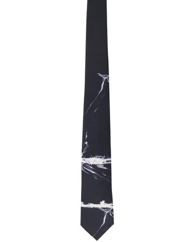 Emporio Armani Cravate cravatta stampata noire