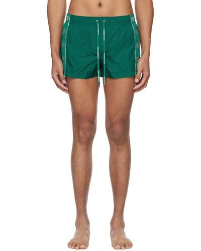 Dolce & Gabbana Logo Bands Swim Shorts - Green