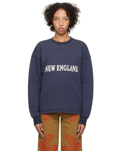 Bode 'new England' Sweatshirt - Blue