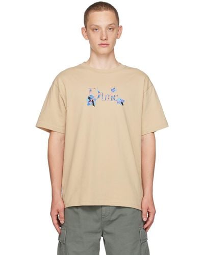 Dime Taupe Leafy T-shirt - Multicolour
