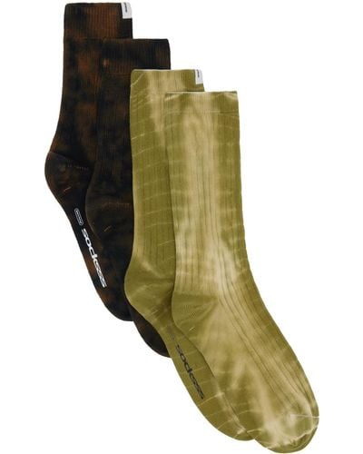 Socksss Two-pack Tie-dye Socks - Green
