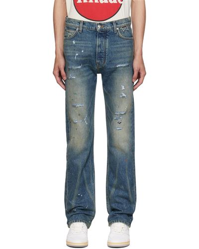 Rhude Distressed Jeans - Blue