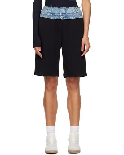 MM6 by Maison Martin Margiela Panelled Shorts - Black