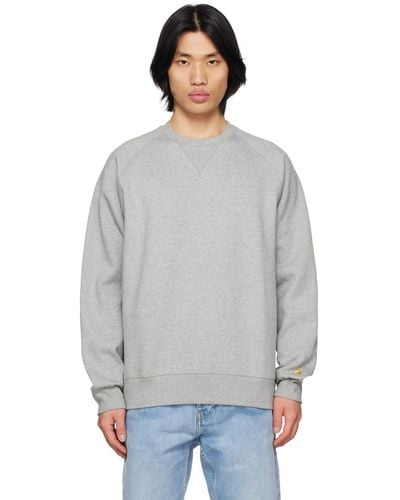 Carhartt Pull molletonné chase gris