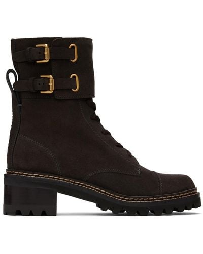 See By Chloé Brown Mallory Boots - Black
