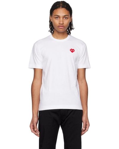 COMME DES GARÇONS PLAY Comme Des Garçons Play Invader Edition Heart T-shirt - White