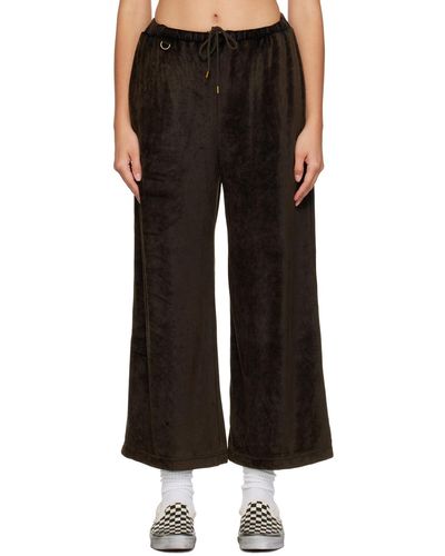 Doublet Pantalon de détente brun à logos en verre taillé - Noir