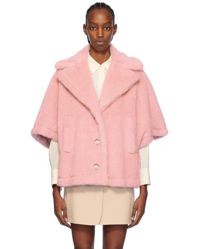 Max Mara Pink aleggio Faux-fur Coat