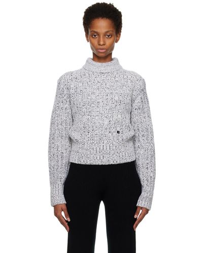 Low Classic Mock Neck Sweater - Gray