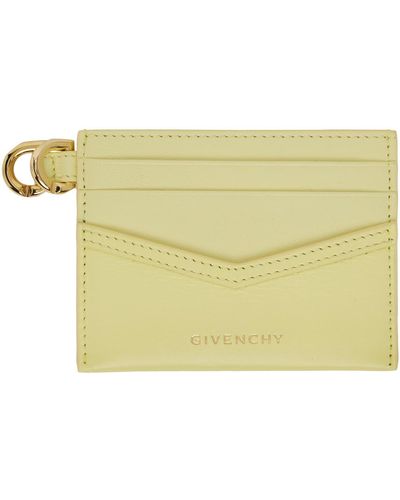 Givenchy Porte-cartes jaune en cuir à ferrures voyou