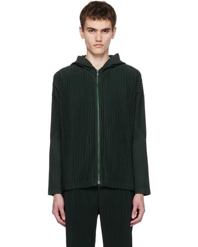 Homme Plissé Issey Miyake Homme Plissé Issey Miyake Green Monthly Colour August Hoodie - Black