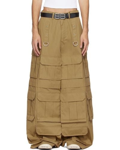 Vetements Multipocket Cargo Trousers - Natural