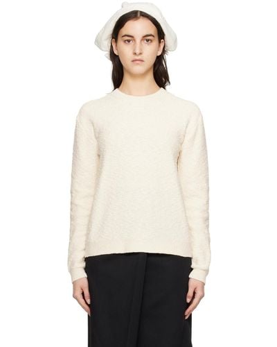 Maison Margiela Off-white Crewneck Sweater - Black