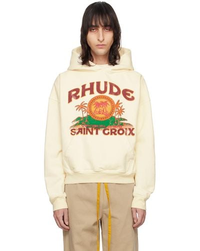 Rhude Off-white 'st. Croix' Hoodie - Natural