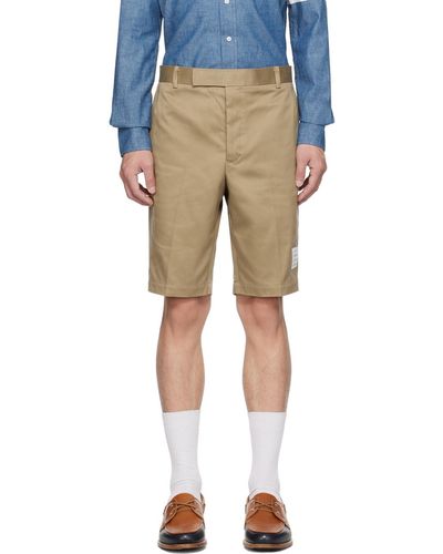 Thom Browne Beige Unconstructed Shorts - Multicolour