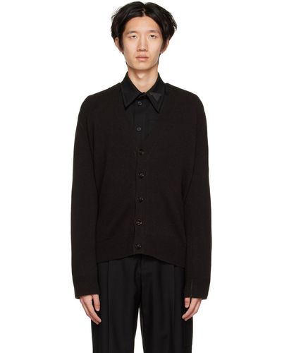 Bottega Veneta Black Y-neck Cardigan