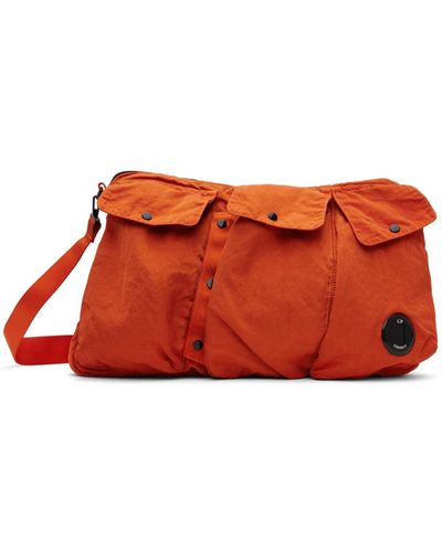 C.P. Company C.p. Company Orange Nylon B Utility Bag - Red