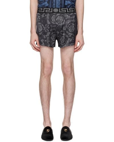 Versace Black Barocco Pyjama Shorts