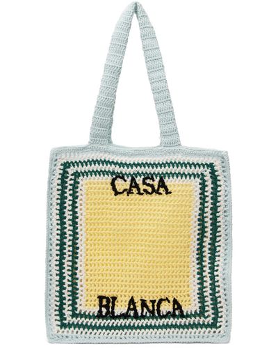 Casablancabrand Cabas colore en crochet - Blanc