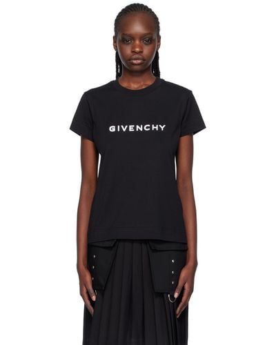 Givenchy &ホワイト 4g Tシャツ - ブラック