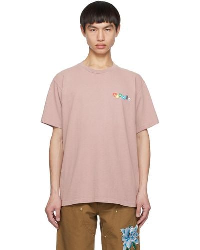 AWAKE NY T-shirt rose à images