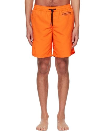 Heron Preston Patch Swim Shorts - Orange