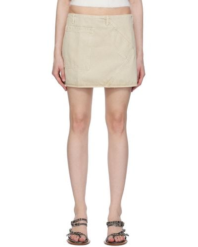GIMAGUAS Beverly Denim Miniskirt - Natural