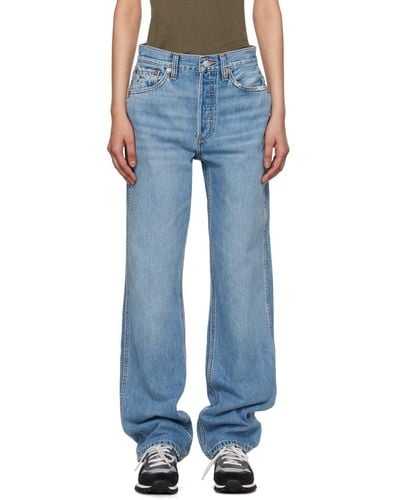 RE/DONE 90S High Rise Loose Jeans - Blue