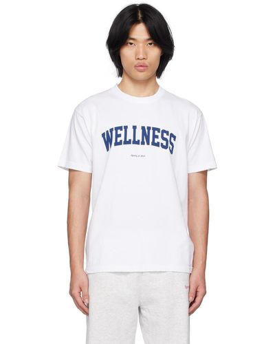 Sporty & Rich Sportyrich t-shirt de style collégial 'wellness' blanc