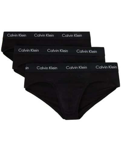 Calvin Klein Ensemble de trois slips noirs à taille basse
