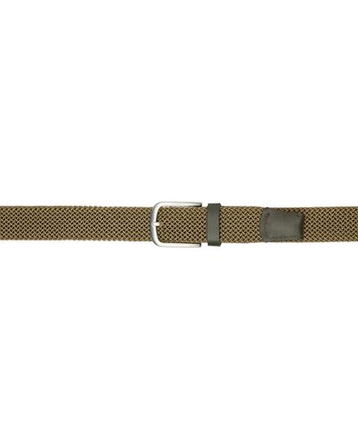 Paul Smith Khaki Braided Belt - Black