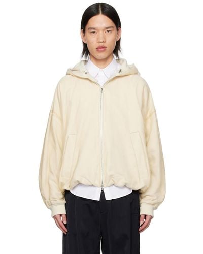 WOOYOUNGMI Off- Overlay Hoodie - Natural
