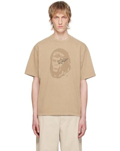 A Bathing Ape 'World Gone Mad' T-Shirt - Natural