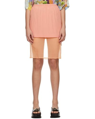 Dries Van Noten Pink & Orange Satra Miniskirt - Multicolor