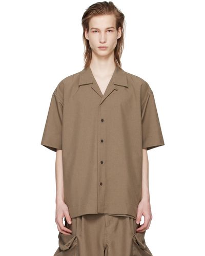 Meanswhile Side Slit Shirt - Natural