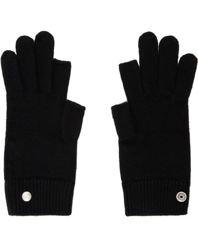 Rick Owens Black Touchscreen Gloves