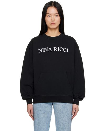 Nina Ricci Embroide Sweatshirt - Black