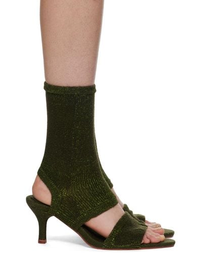 Isa Boulder Ssense Exclusive Heeled Sandals - Green