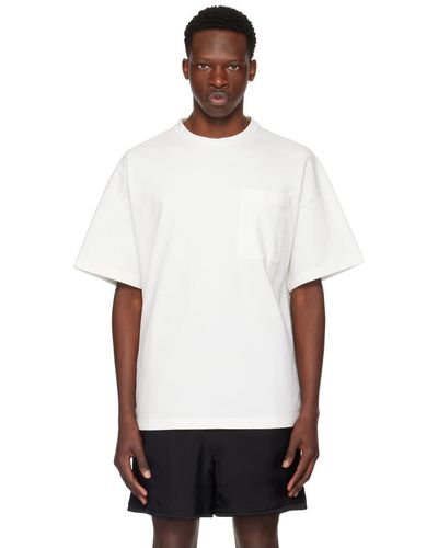 Jil Sander ホワイト ポケットtシャツ